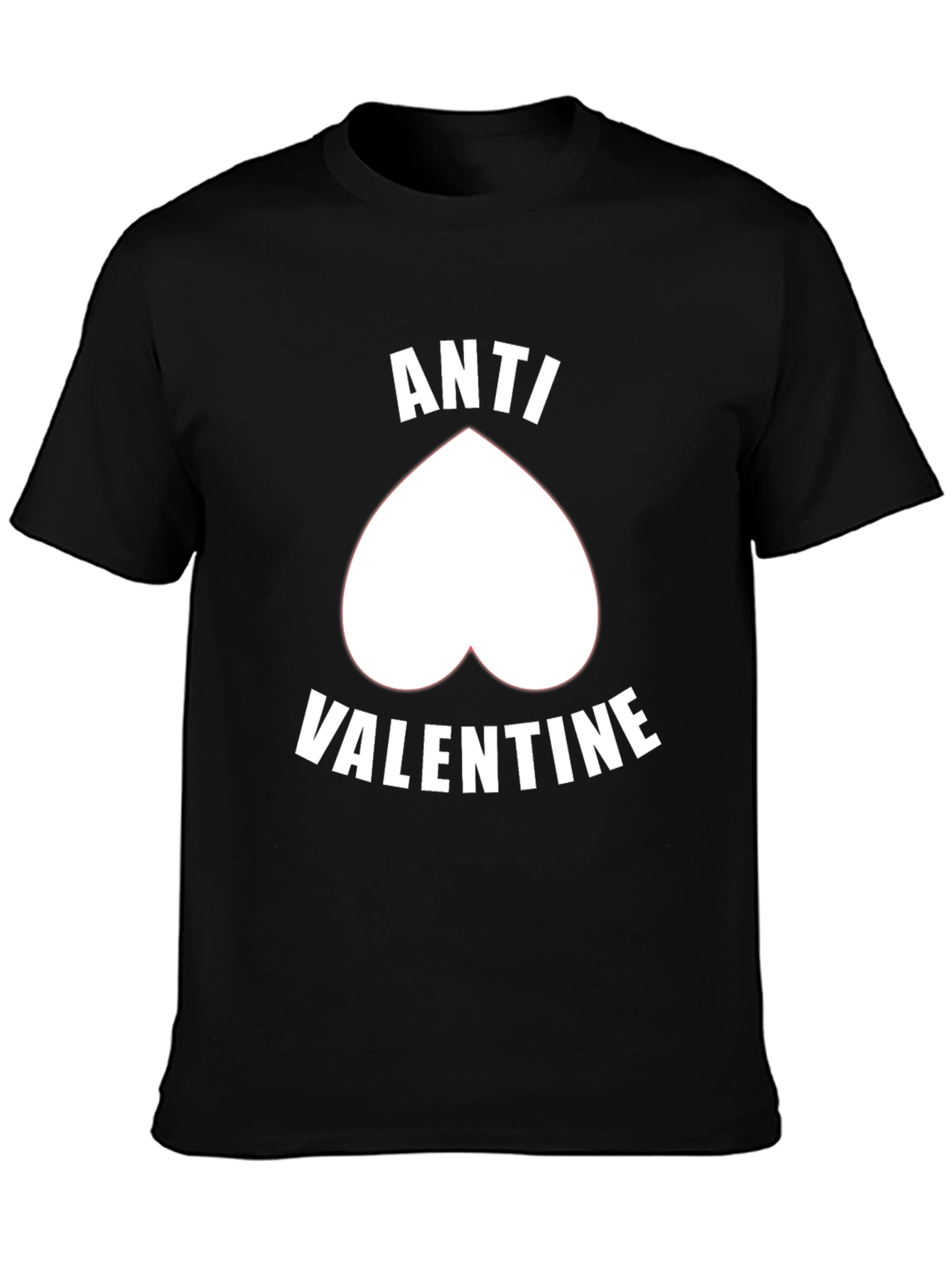 Anti-Valentines Day Graphic Tee - Black