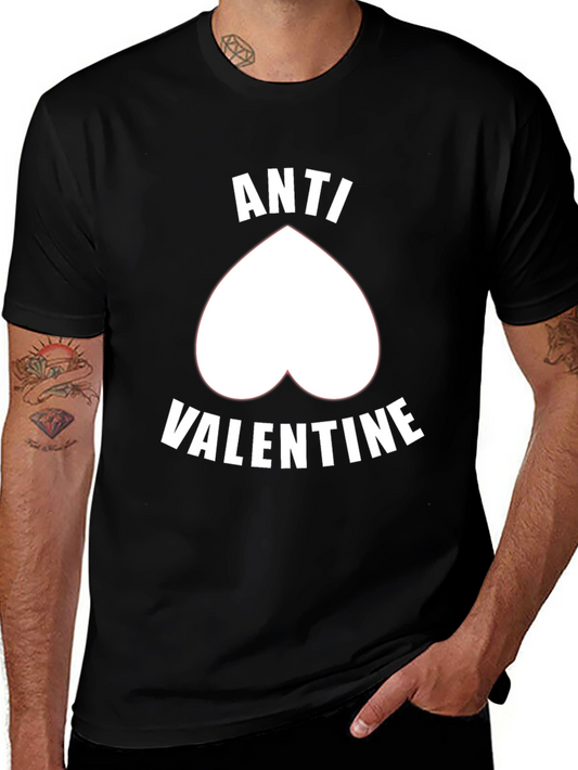 Anti-Valentines Day Graphic Tee - Black
