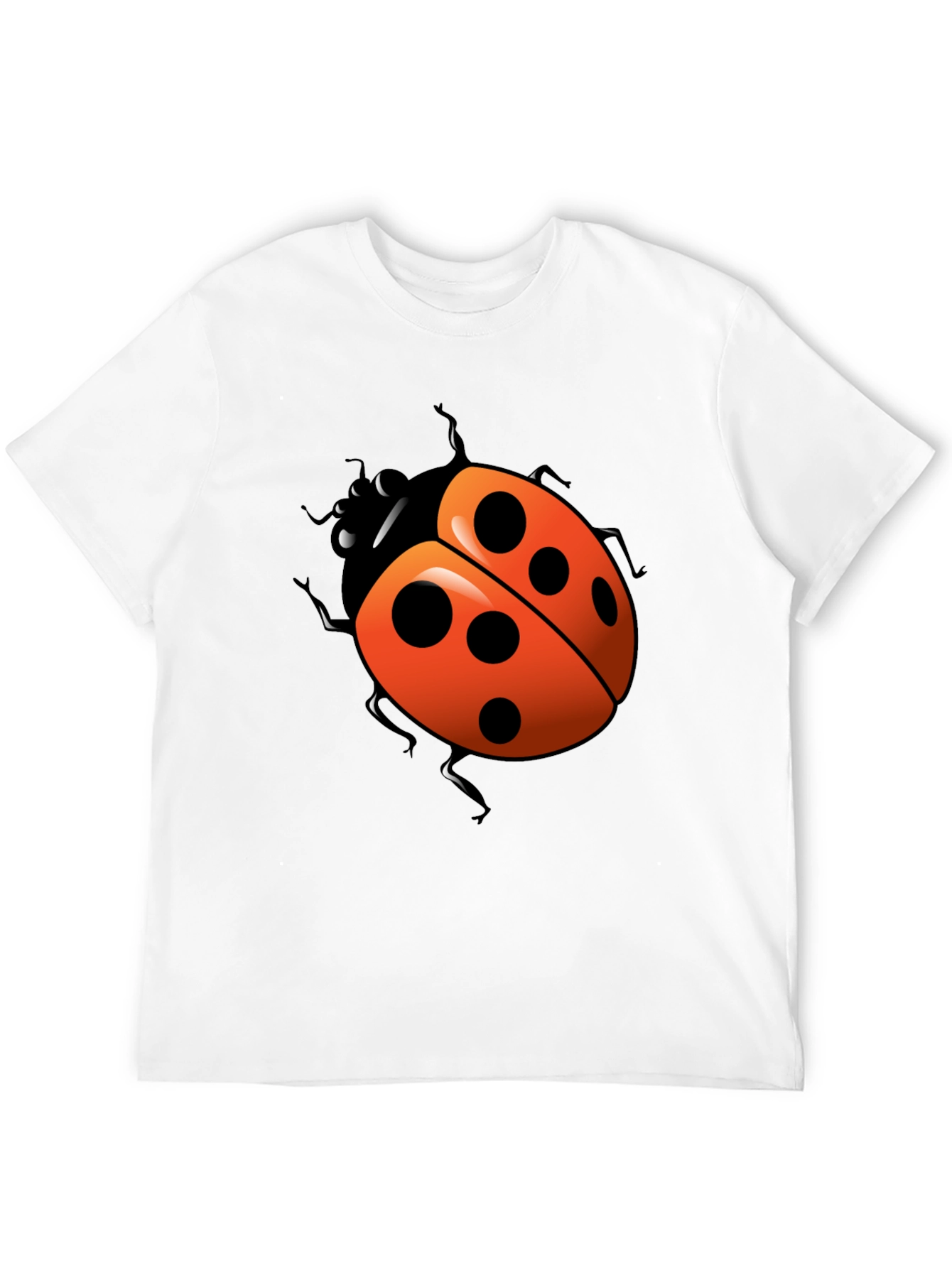 Ladybug Graphic T-Shirt - Casual Black Tee