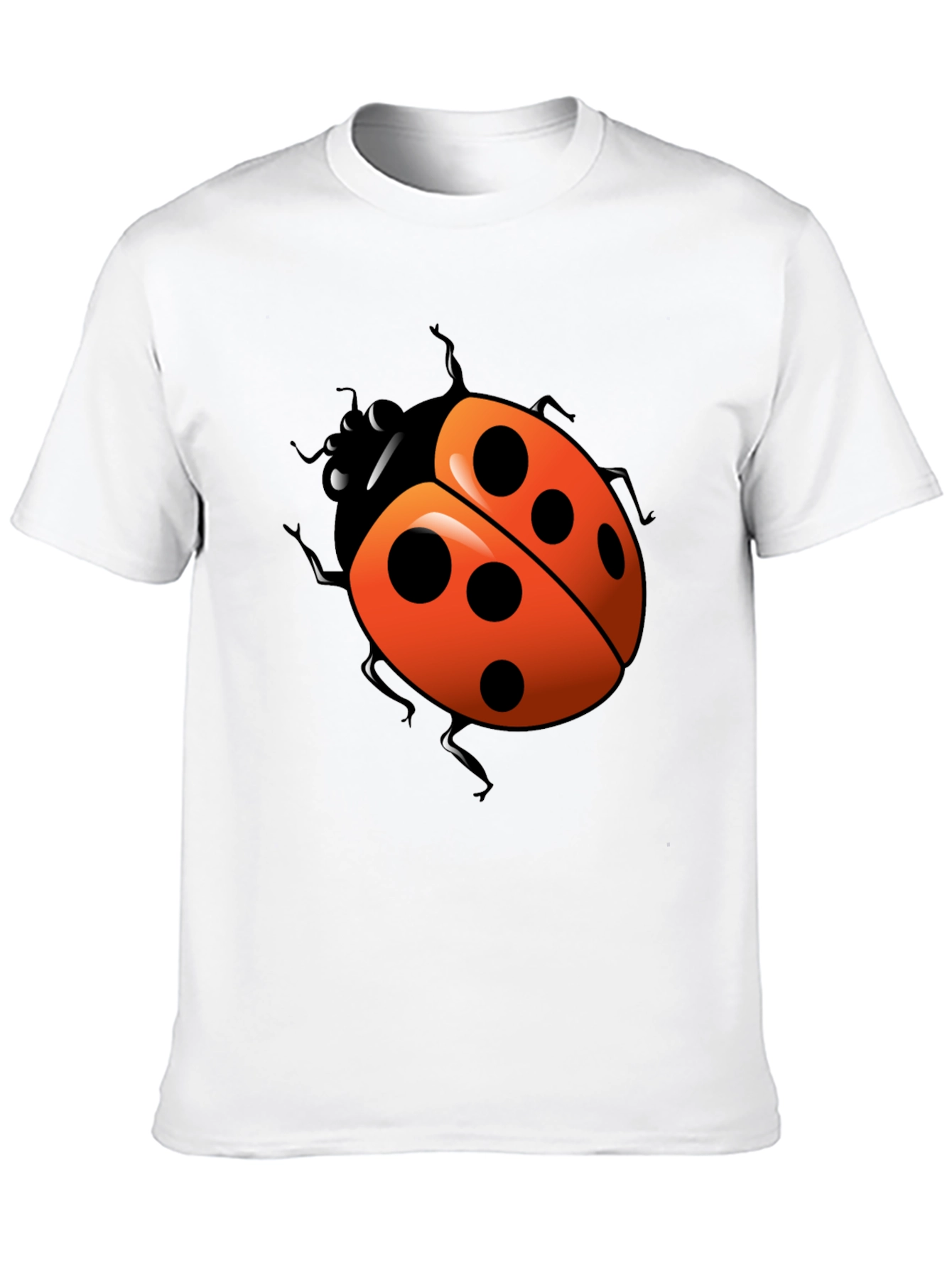 Ladybug Graphic T-Shirt - Casual Black Tee
