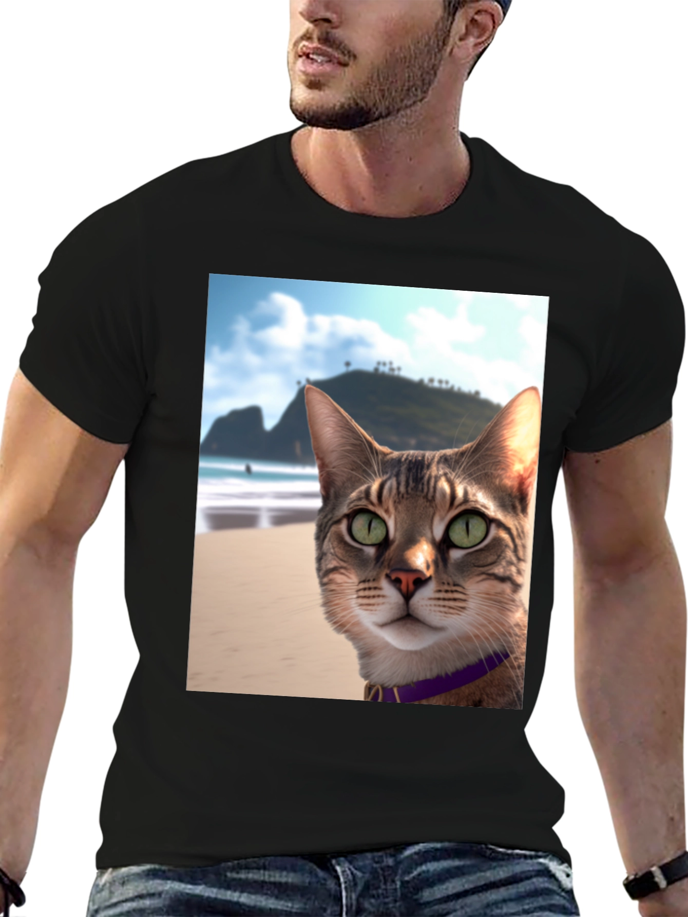 Beach Cat T-Shirt - Cool Cat Graphic Tee