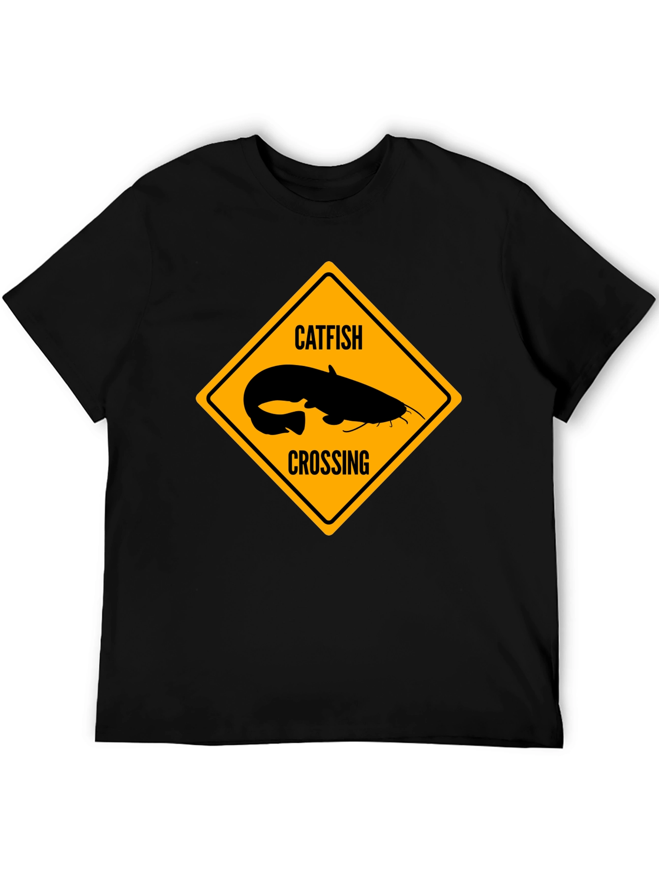 Catfish Crossing Graphic T-Shirt - Black