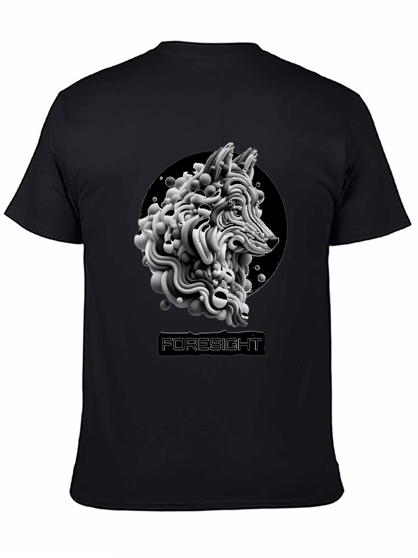 Foresight Wolf Graphic T-Shirt - Black