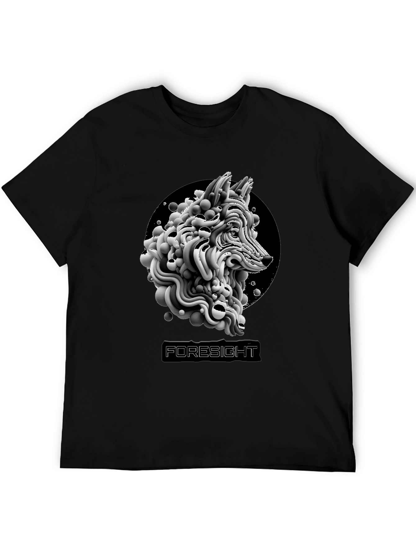 Foresight Wolf Graphic T-Shirt - Black