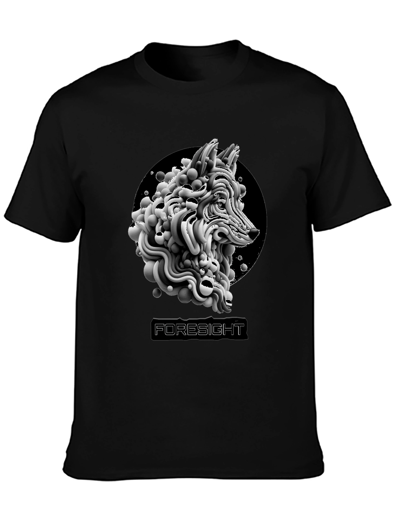 Foresight Wolf Graphic T-Shirt - Black