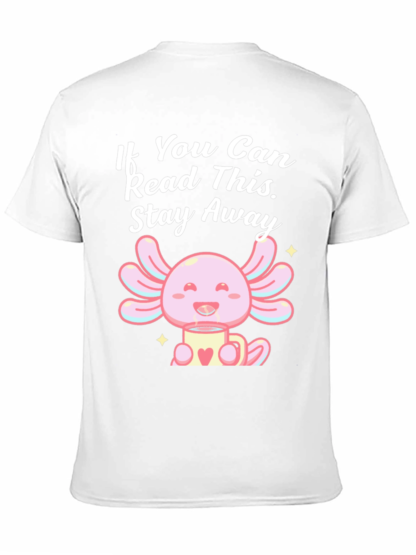 Axolotl Stay Away Graphic Tee - Black