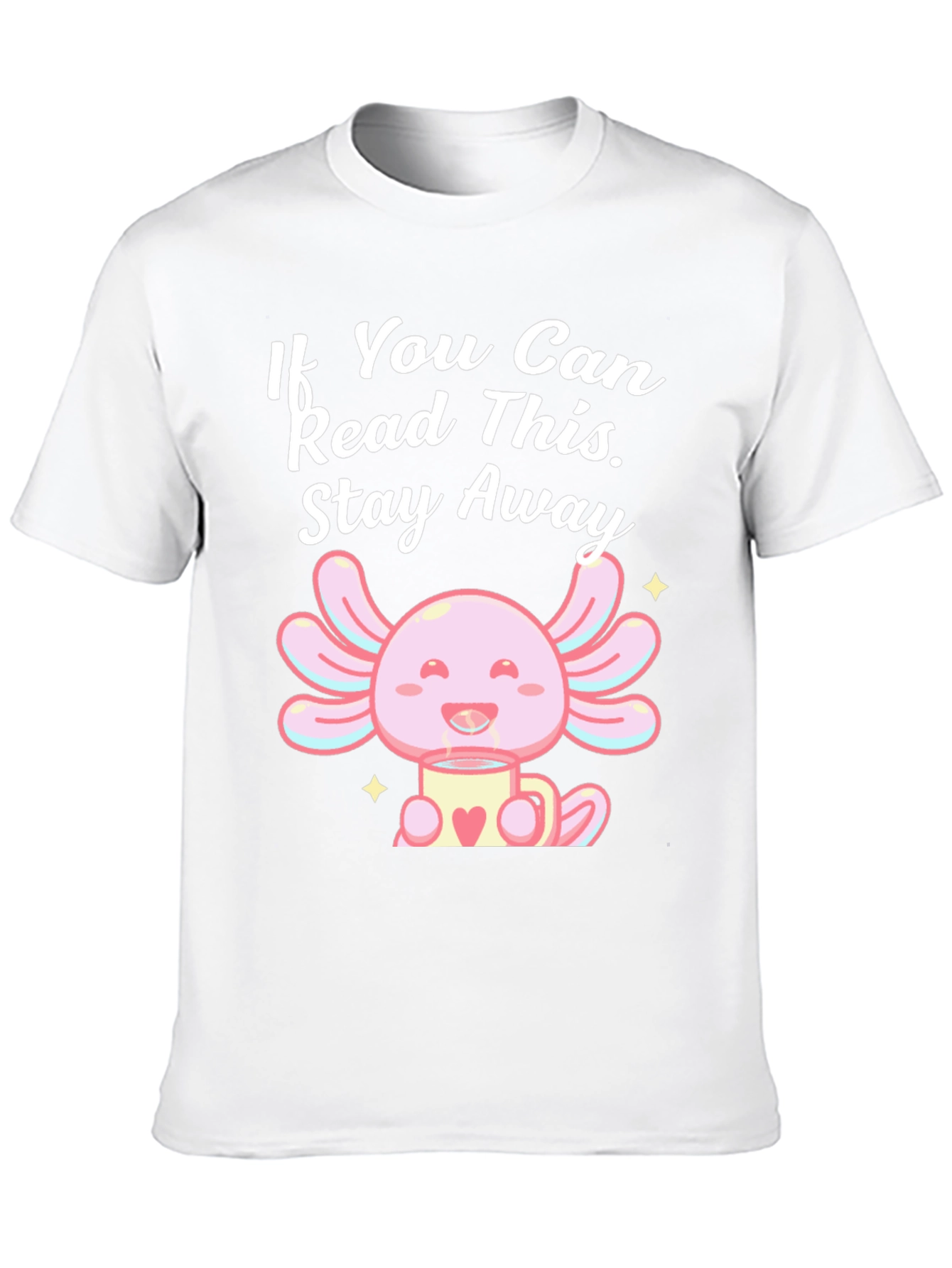 Axolotl Stay Away Graphic Tee - Black