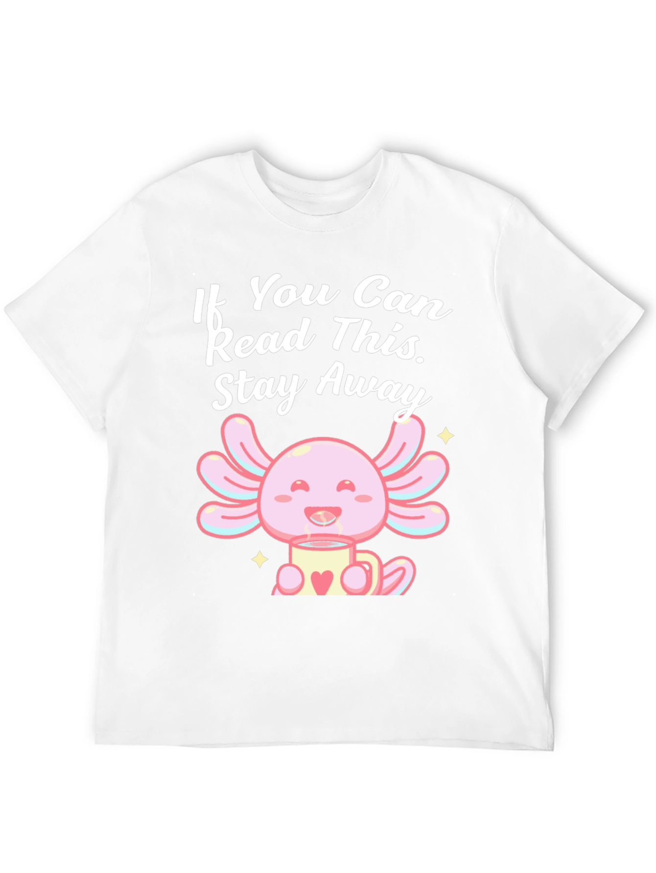 Axolotl Stay Away Graphic Tee - Black