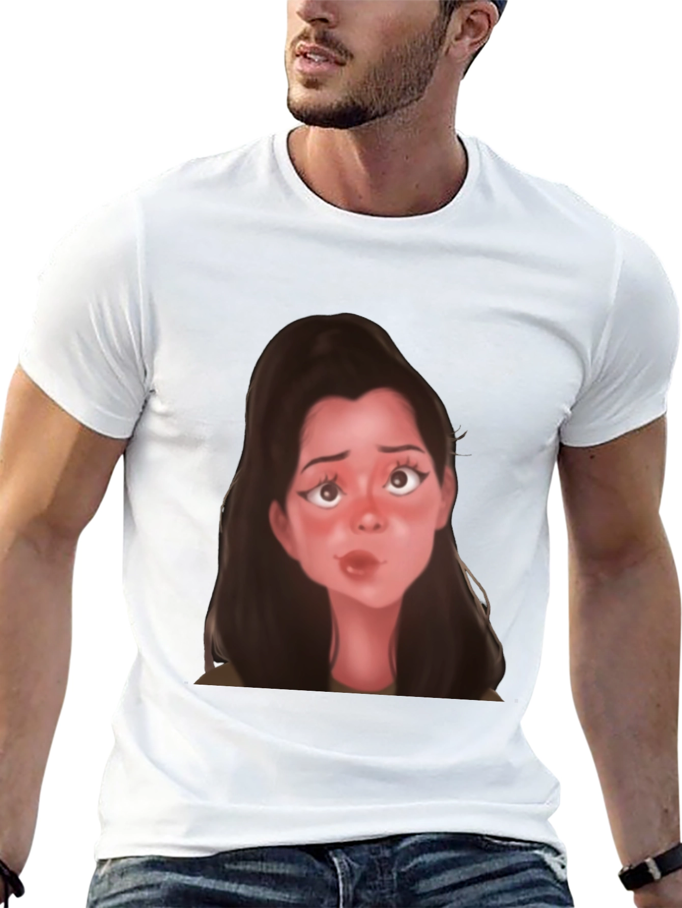 Cartoon Girl Graphic T-Shirt
