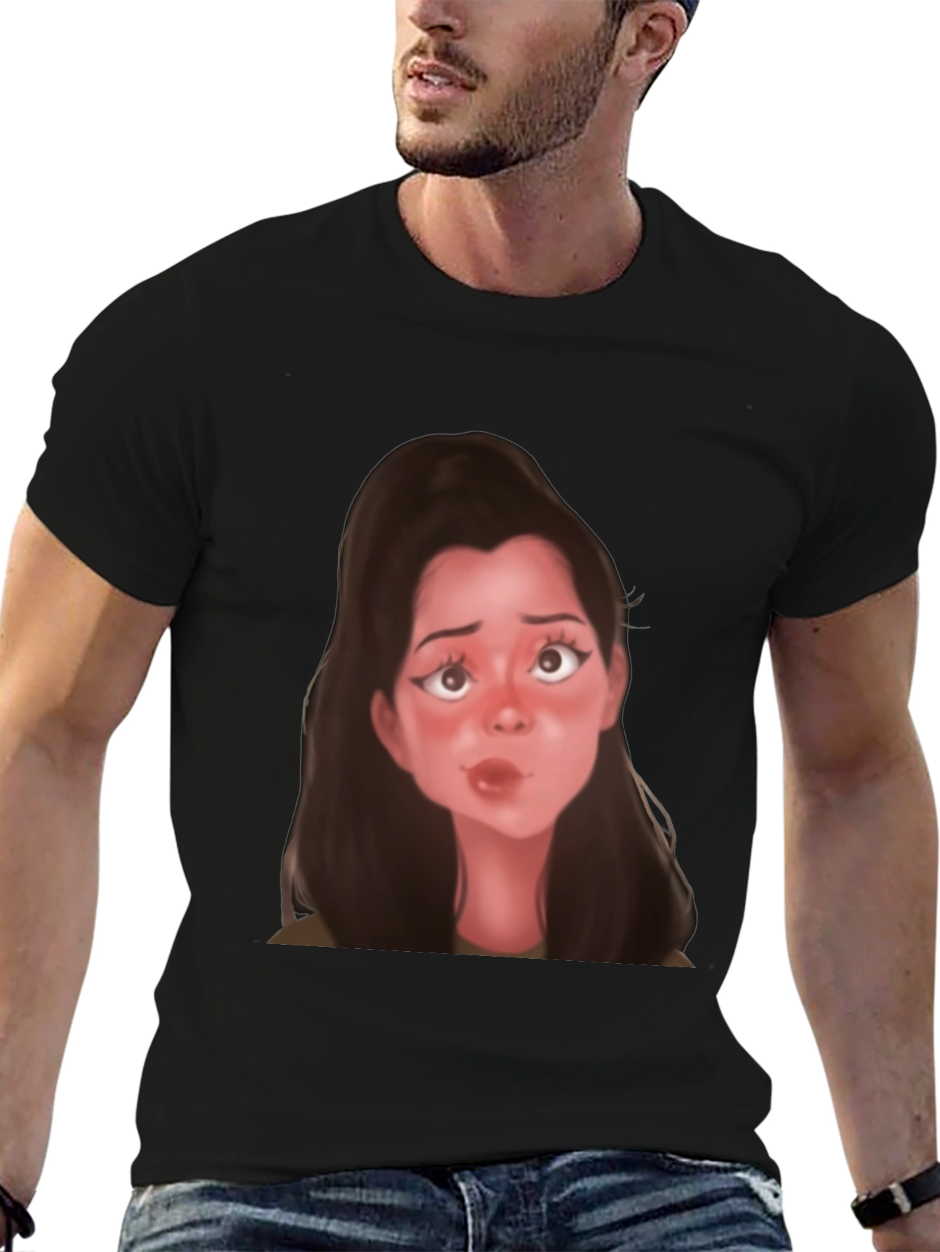 Cartoon Girl Graphic T-Shirt