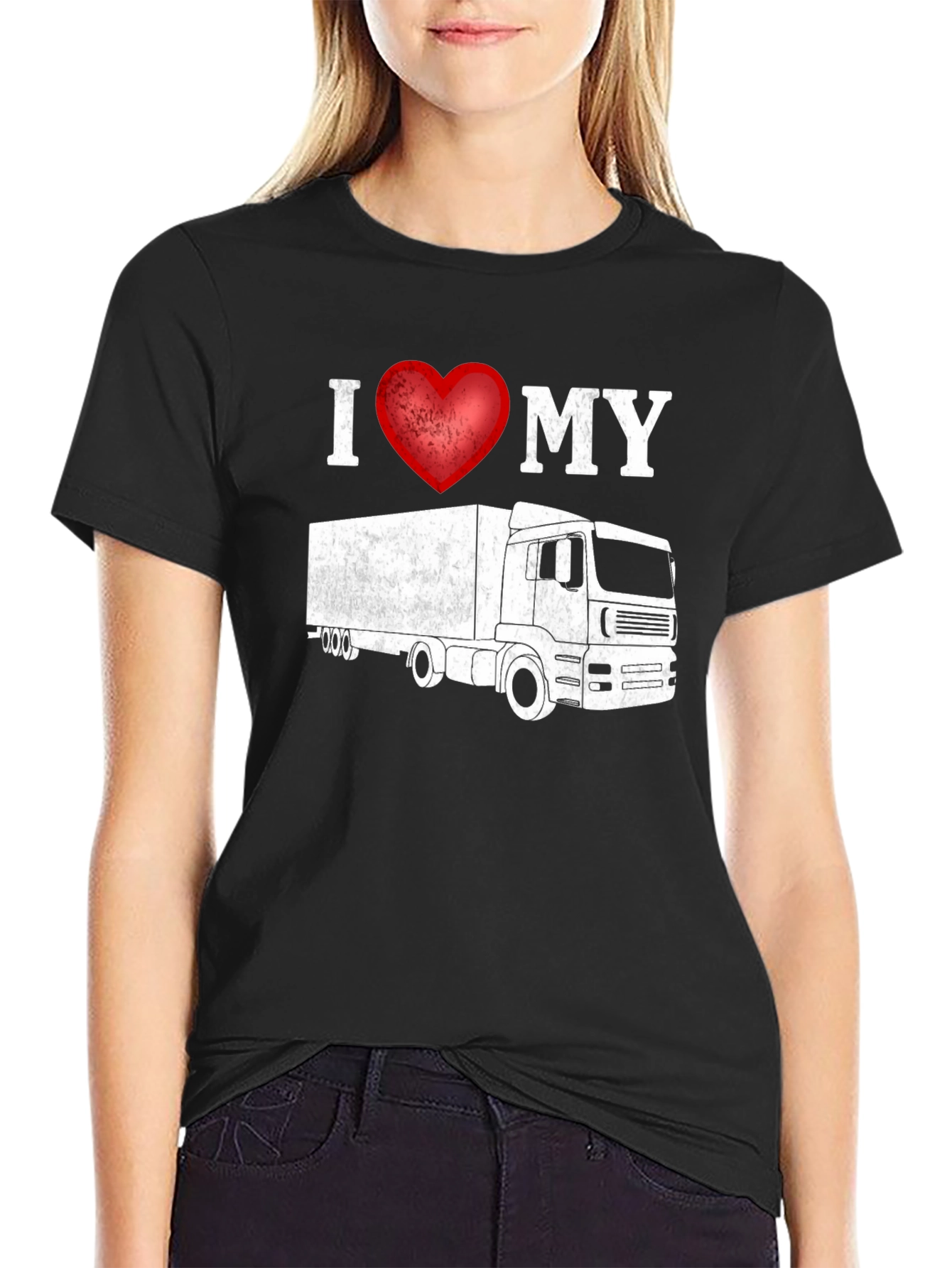 I Heart My Truck Black T-Shirt - Trucker Tee