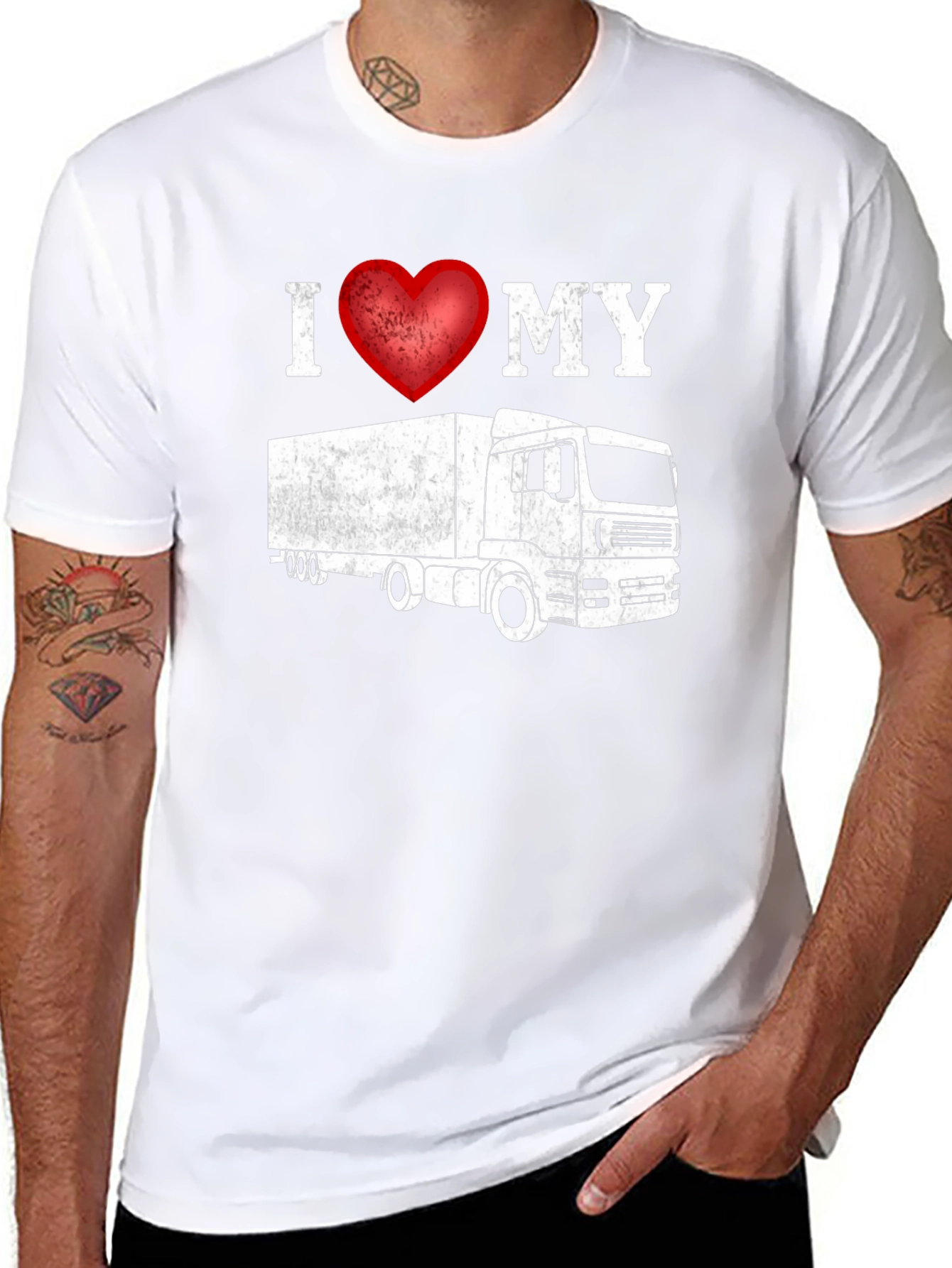 I Heart My Truck Black T-Shirt - Trucker Tee