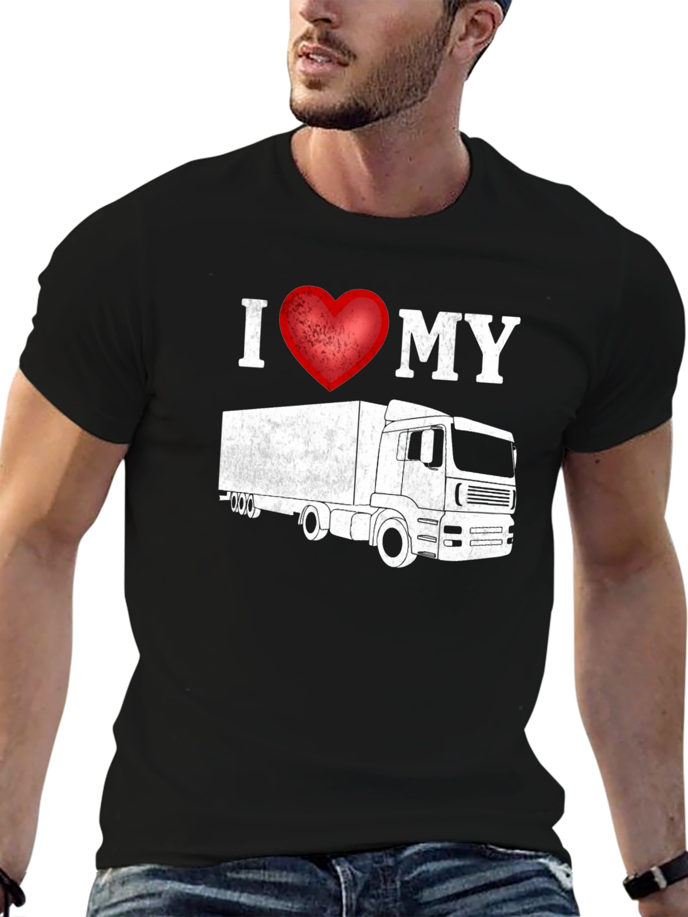 I Heart My Truck Black T-Shirt - Trucker Tee