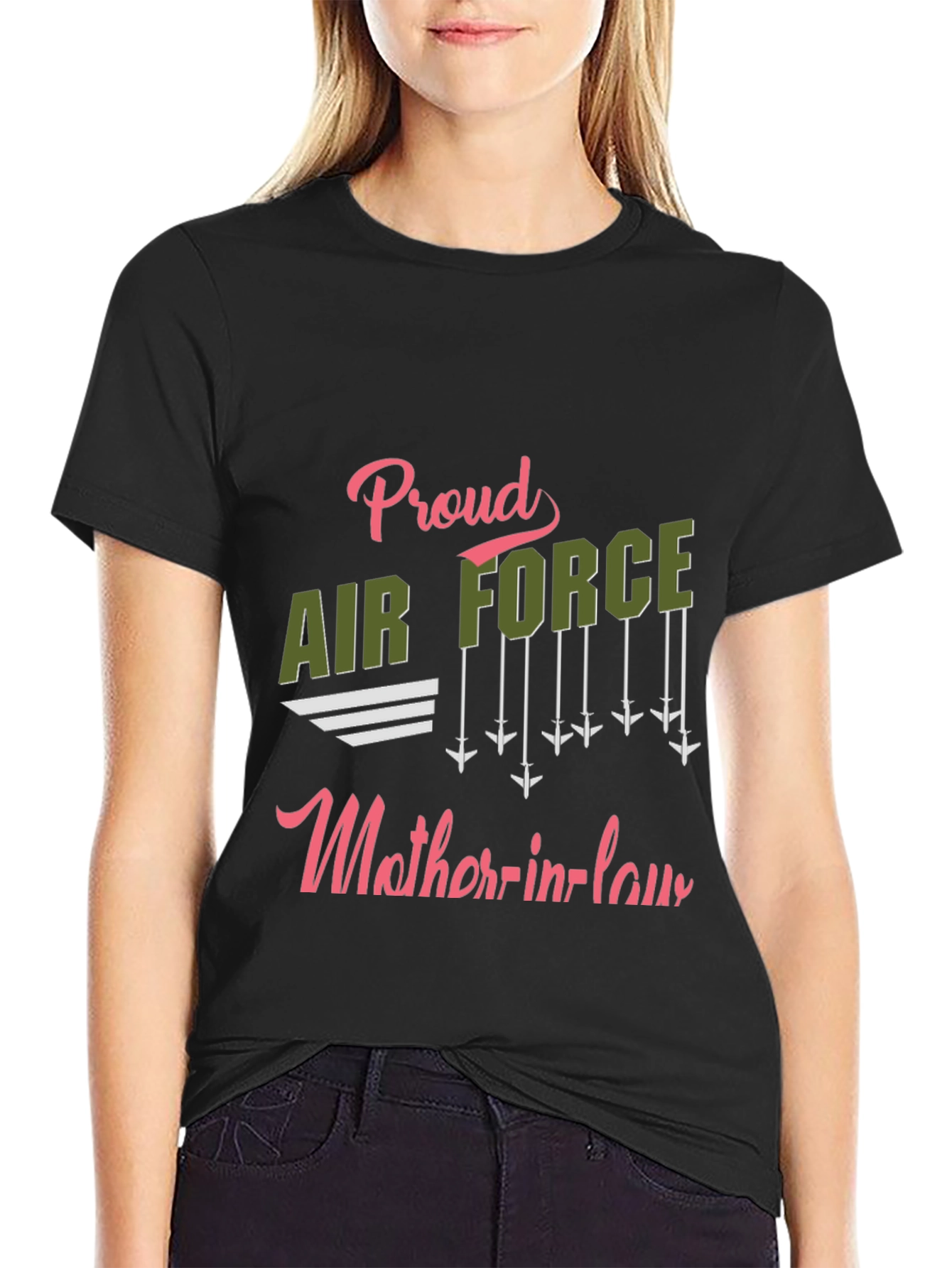 Proud Air Force Mother-in-law Graphic T-Shirt