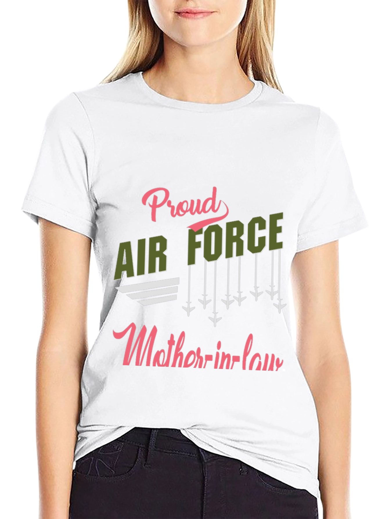 Proud Air Force Mother-in-law Graphic T-Shirt