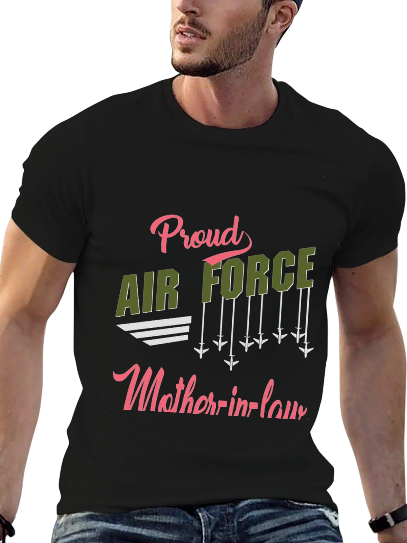 Proud Air Force Mother-in-law Graphic T-Shirt