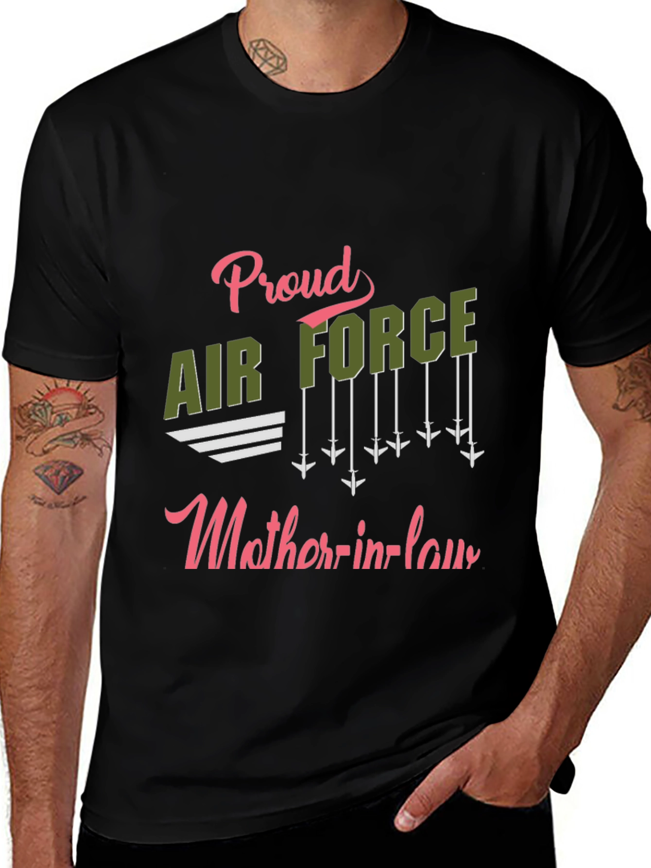 Proud Air Force Mother-in-law Graphic T-Shirt