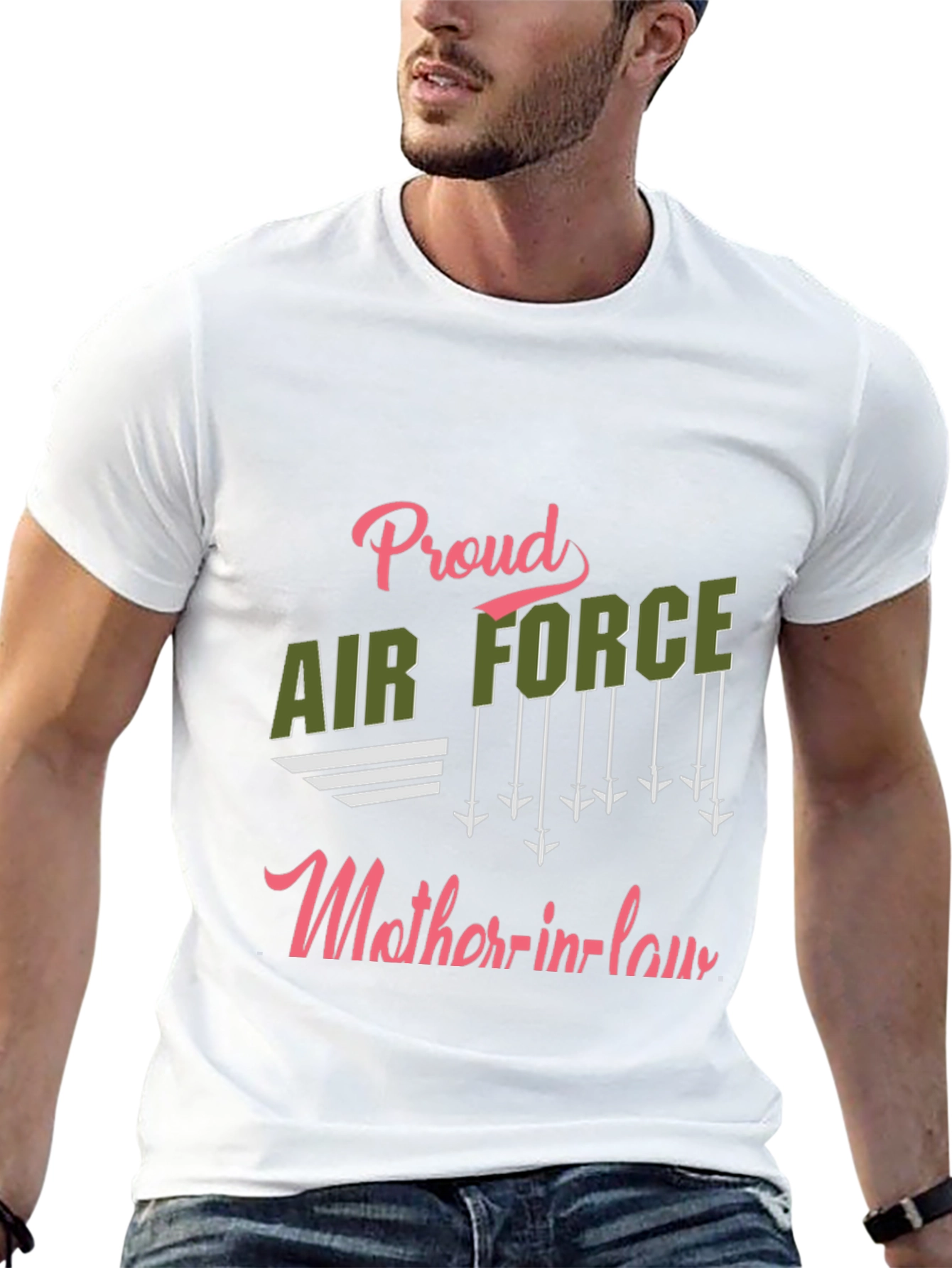 Proud Air Force Mother-in-law Graphic T-Shirt