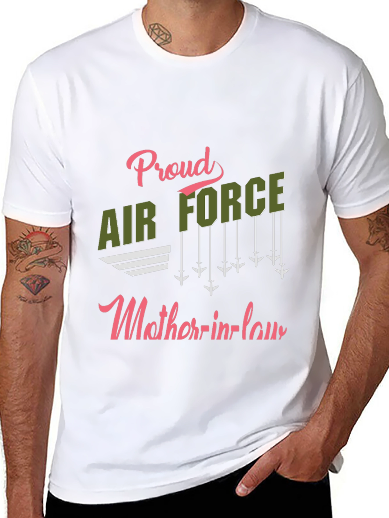 Proud Air Force Mother-in-law Graphic T-Shirt