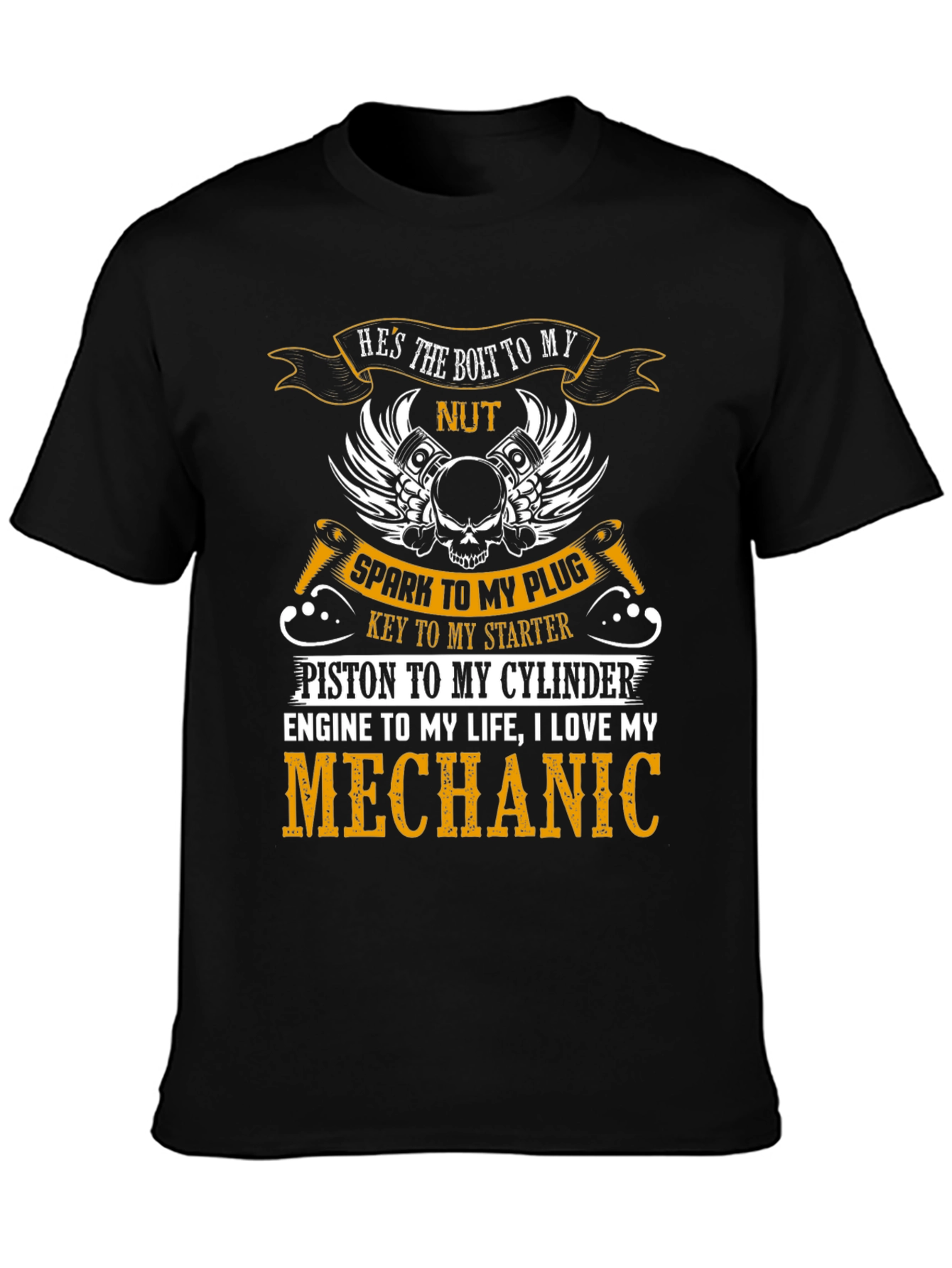 Mechanic Lover Graphic T-Shirt - Bolt to My Nut