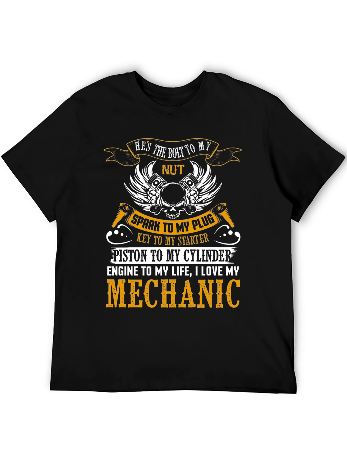 Mechanic Lover Graphic T-Shirt - Bolt to My Nut