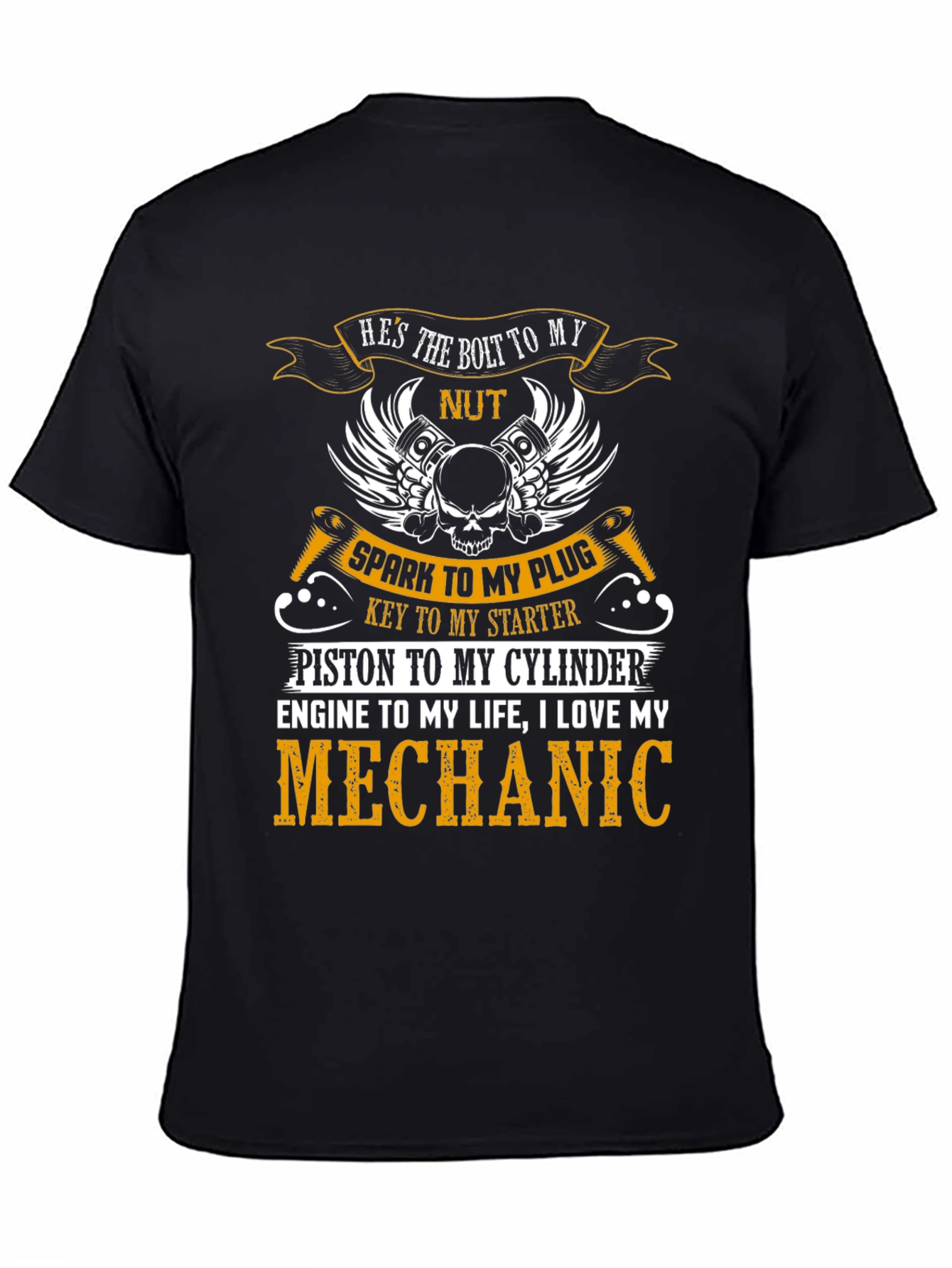 Mechanic Lover Graphic T-Shirt - Bolt to My Nut