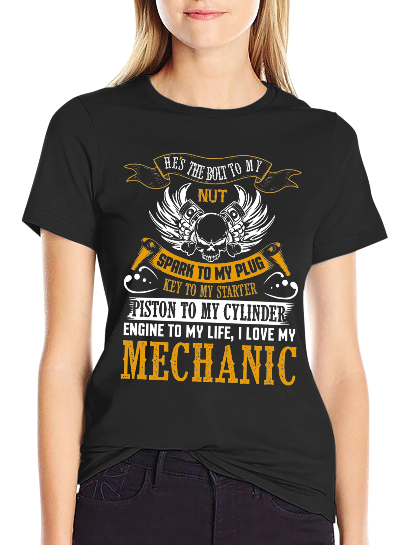 Mechanic Lover Graphic T-Shirt - Bolt to My Nut