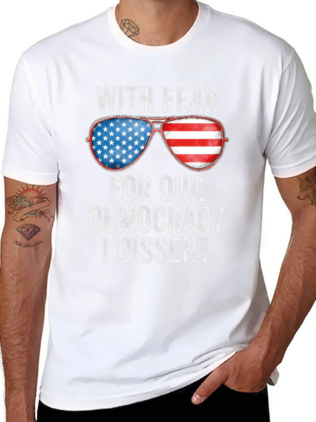 With Fear For Our Democracy Graphic T-Shirt