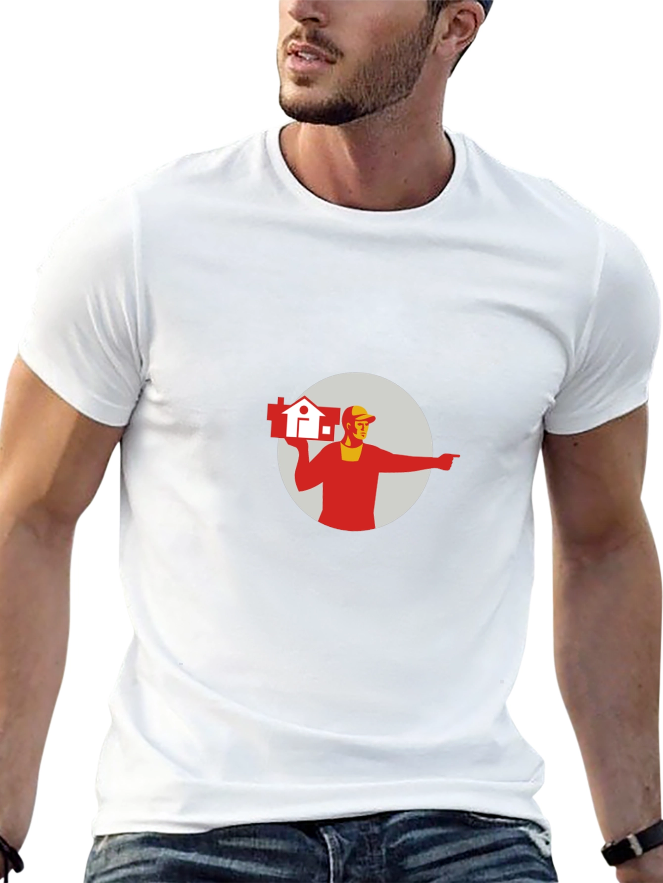 Home Builder Graphic Tee - Black Cotton T-Shirt