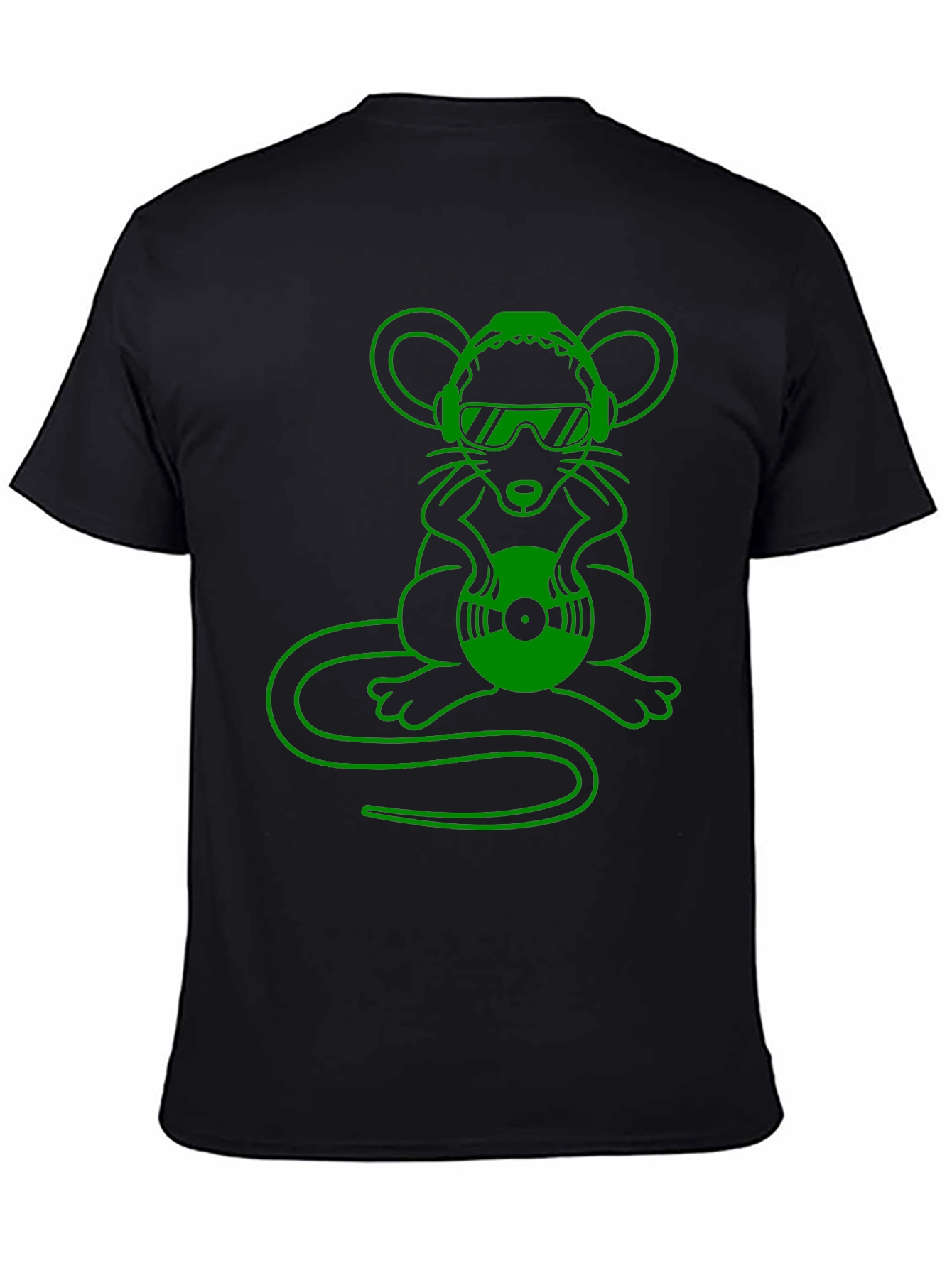 DJ Mouse Graphic Tee - Cool Black T-Shirt
