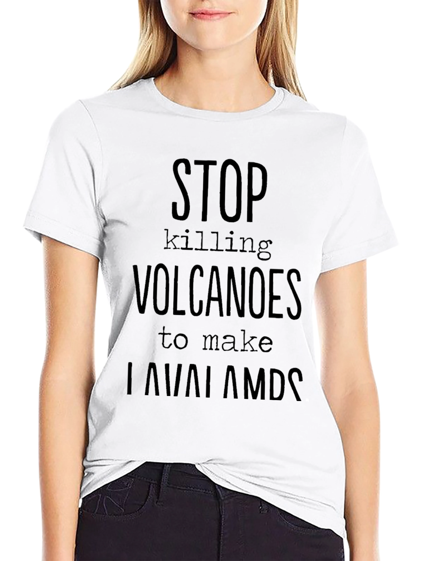 Stop Killing Volcanoes Funny Graphic T-Shirt