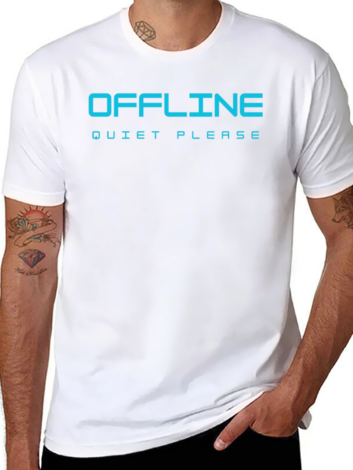 Offline Quiet Please Graphic T-Shirt