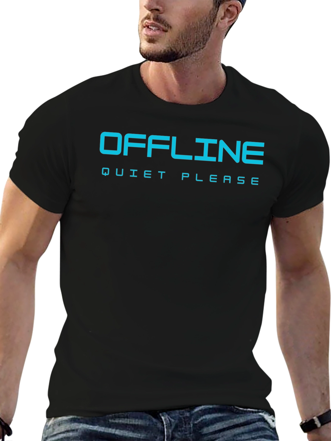 Offline Quiet Please Graphic T-Shirt