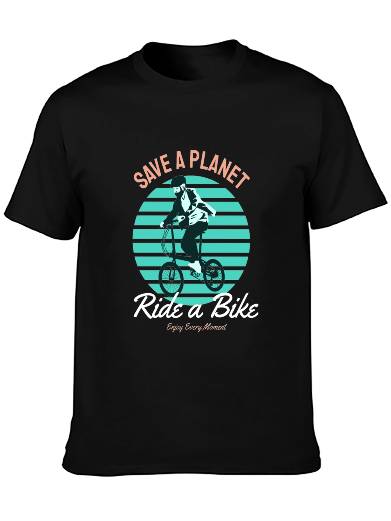 Save a Planet Ride a Bike Graphic T-Shirt