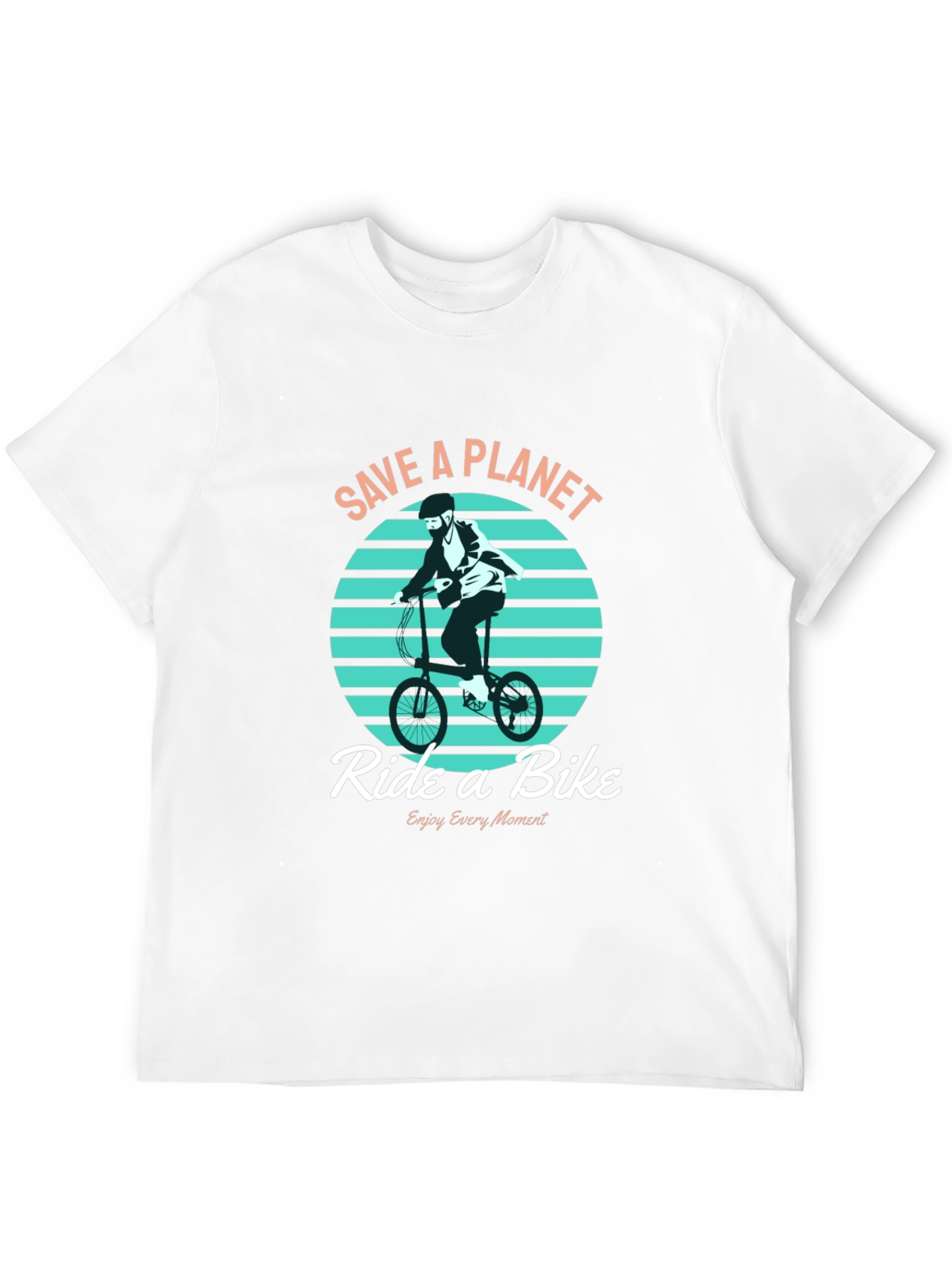Save a Planet Ride a Bike Graphic T-Shirt