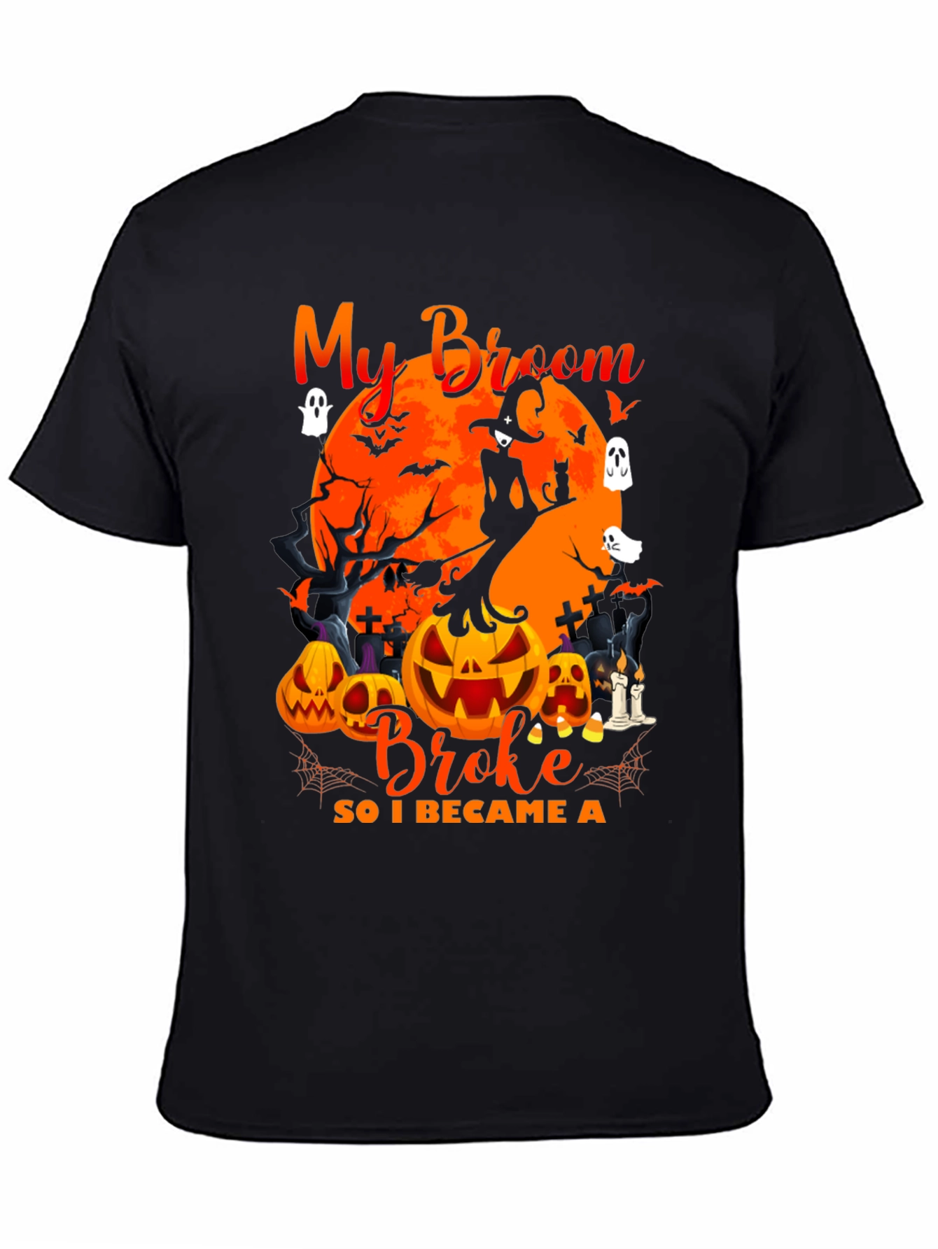 Halloween Witch Broom Tee