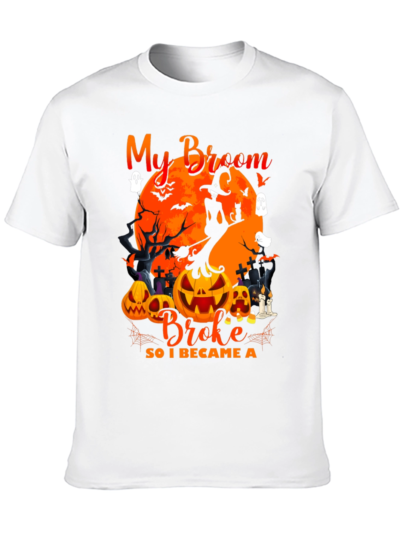 Halloween Witch Broom Tee