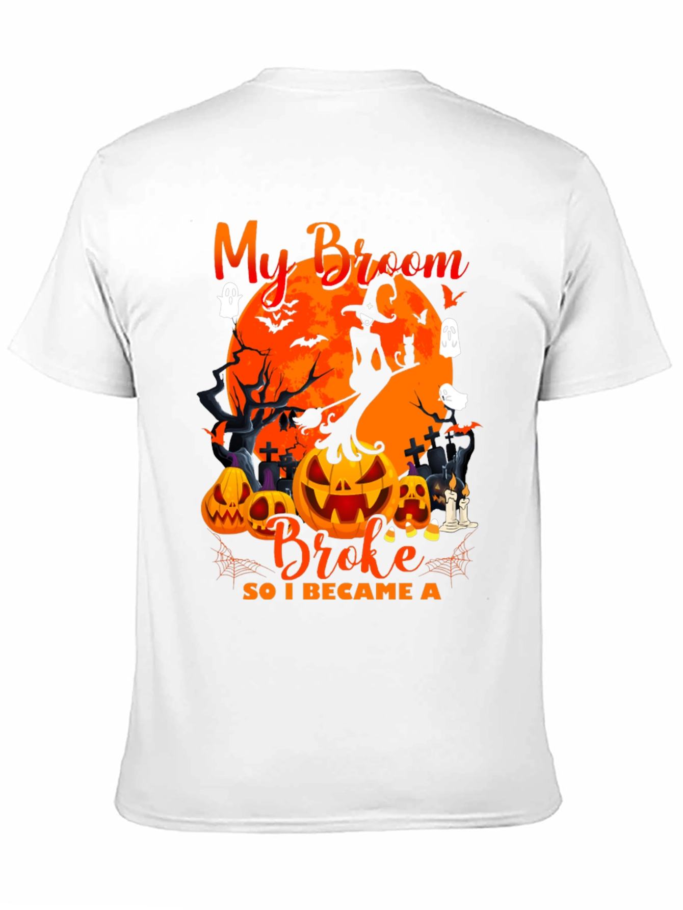 Halloween Witch Broom Tee
