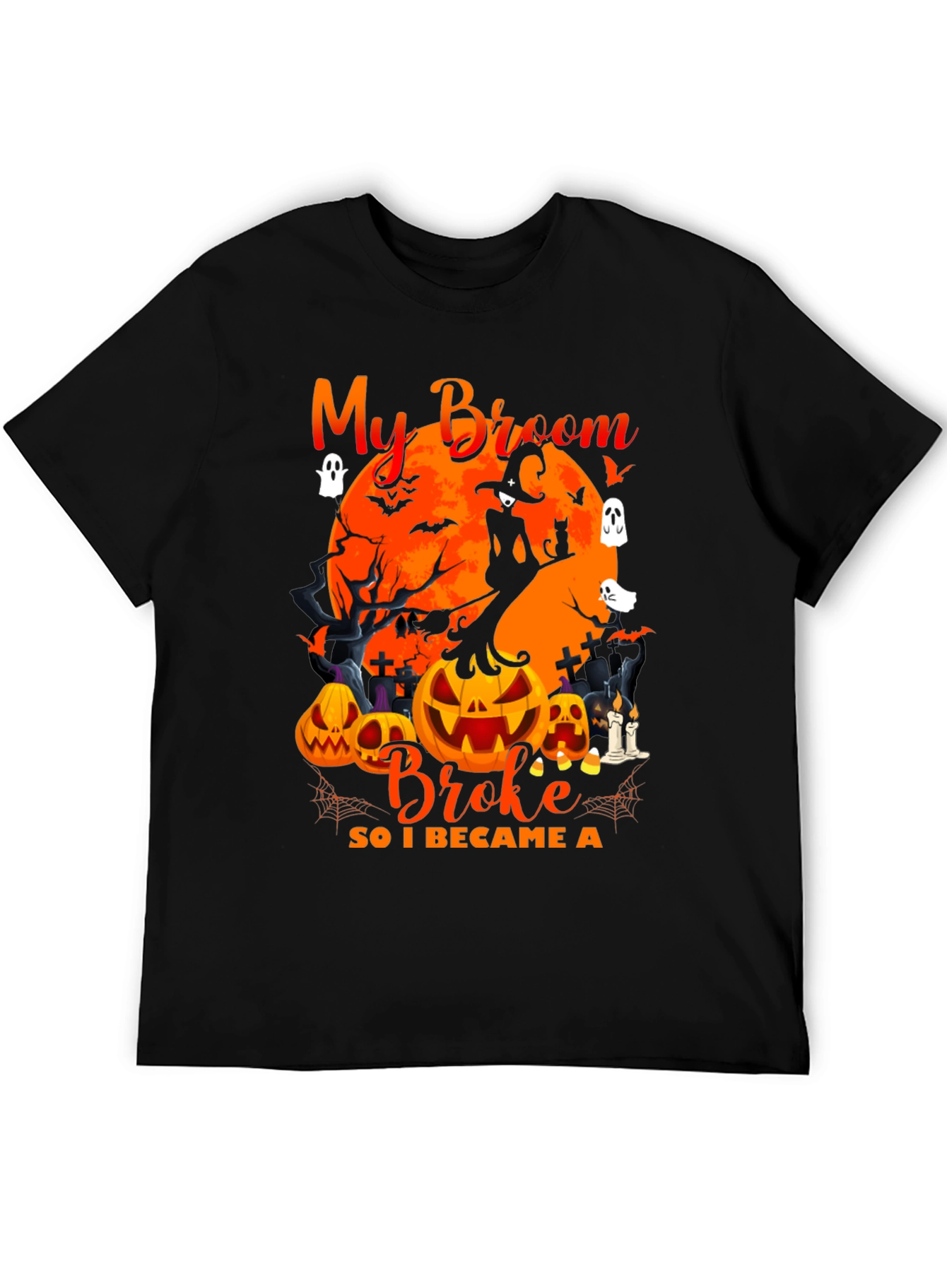 Halloween Witch Broom Tee