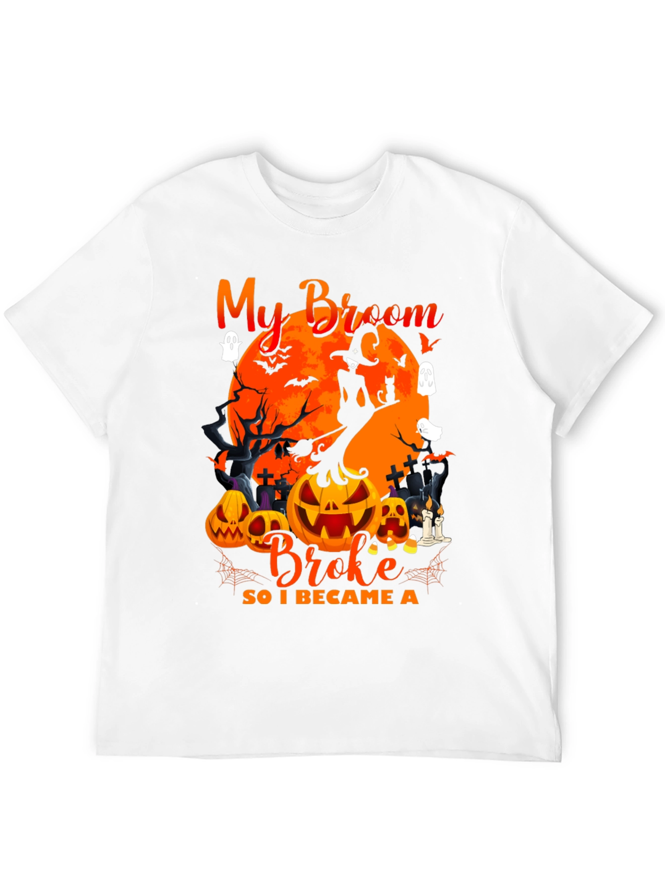 Halloween Witch Broom Tee