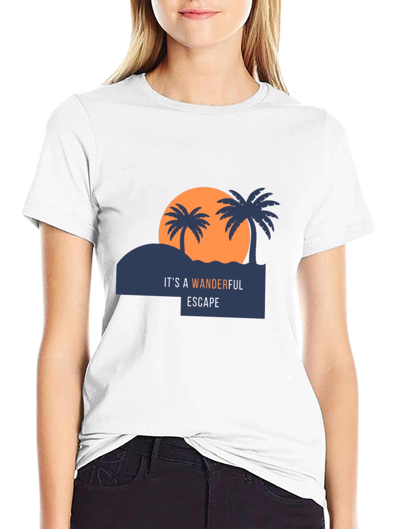Wonderful Escape Black Graphic T-Shirt
