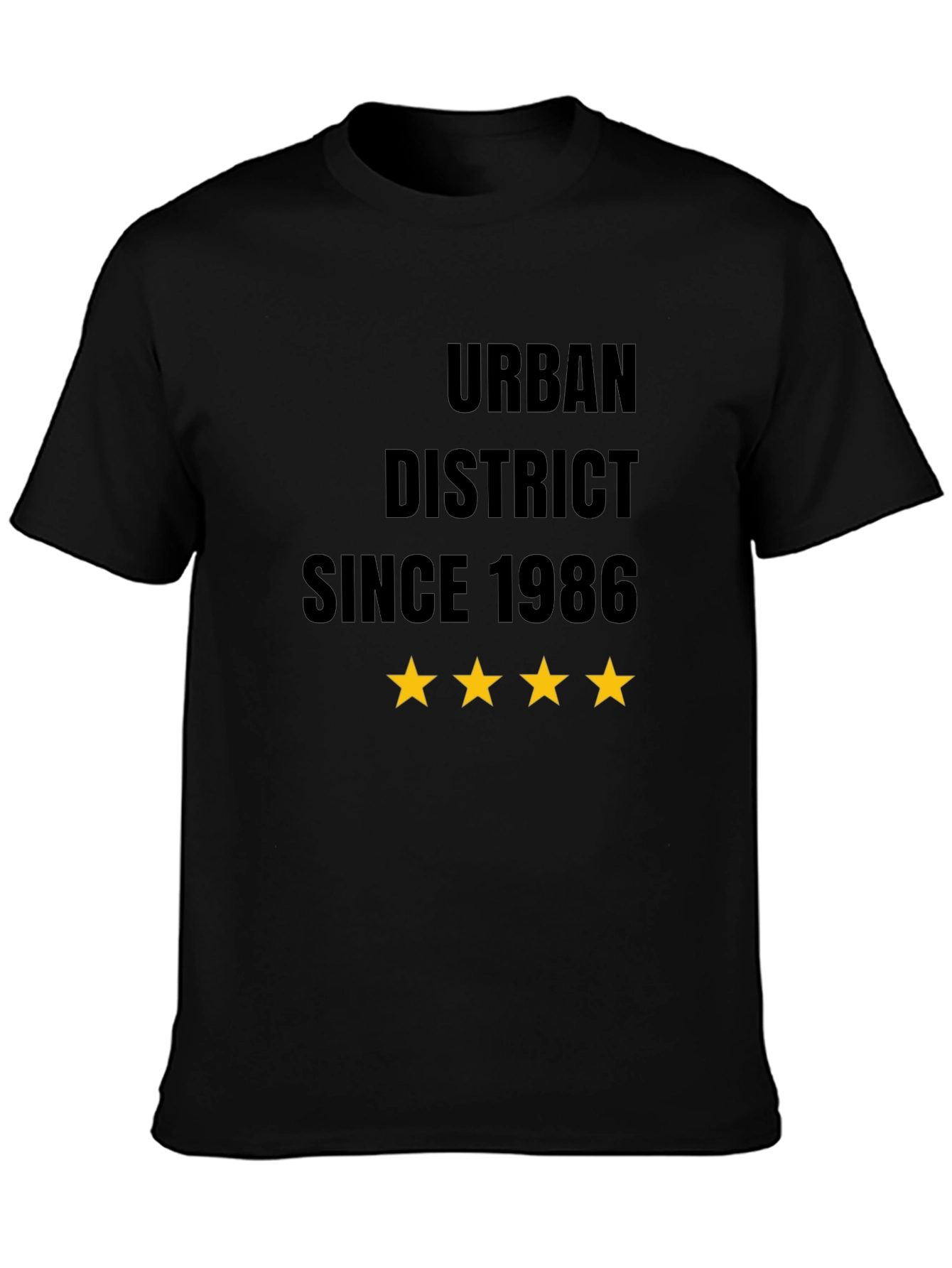 Urban District Since 1986 Black T-Shirt