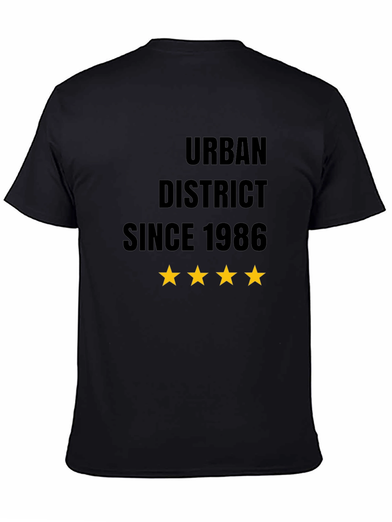 Urban District Since 1986 Black T-Shirt
