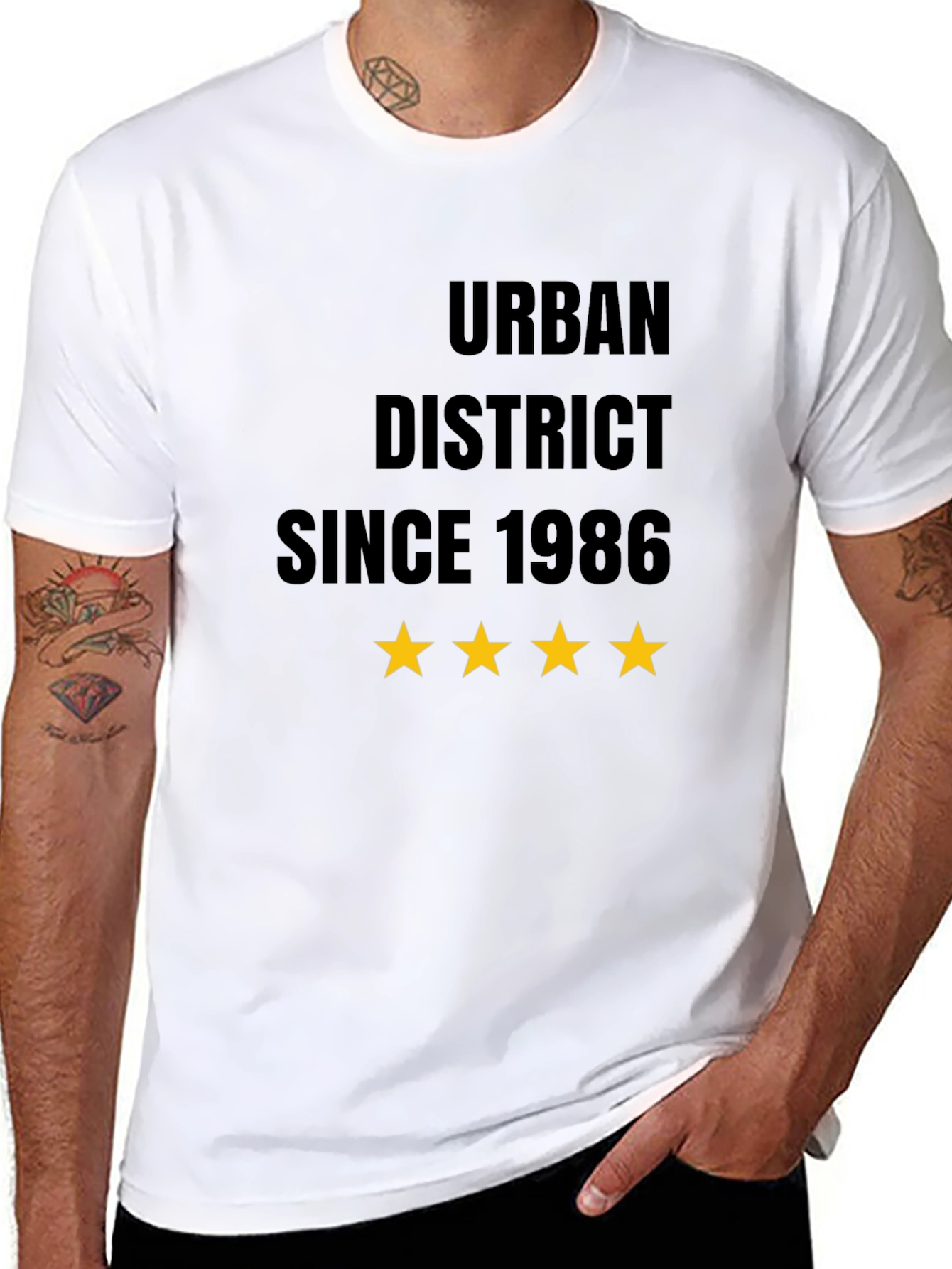 Urban District Since 1986 Black T-Shirt