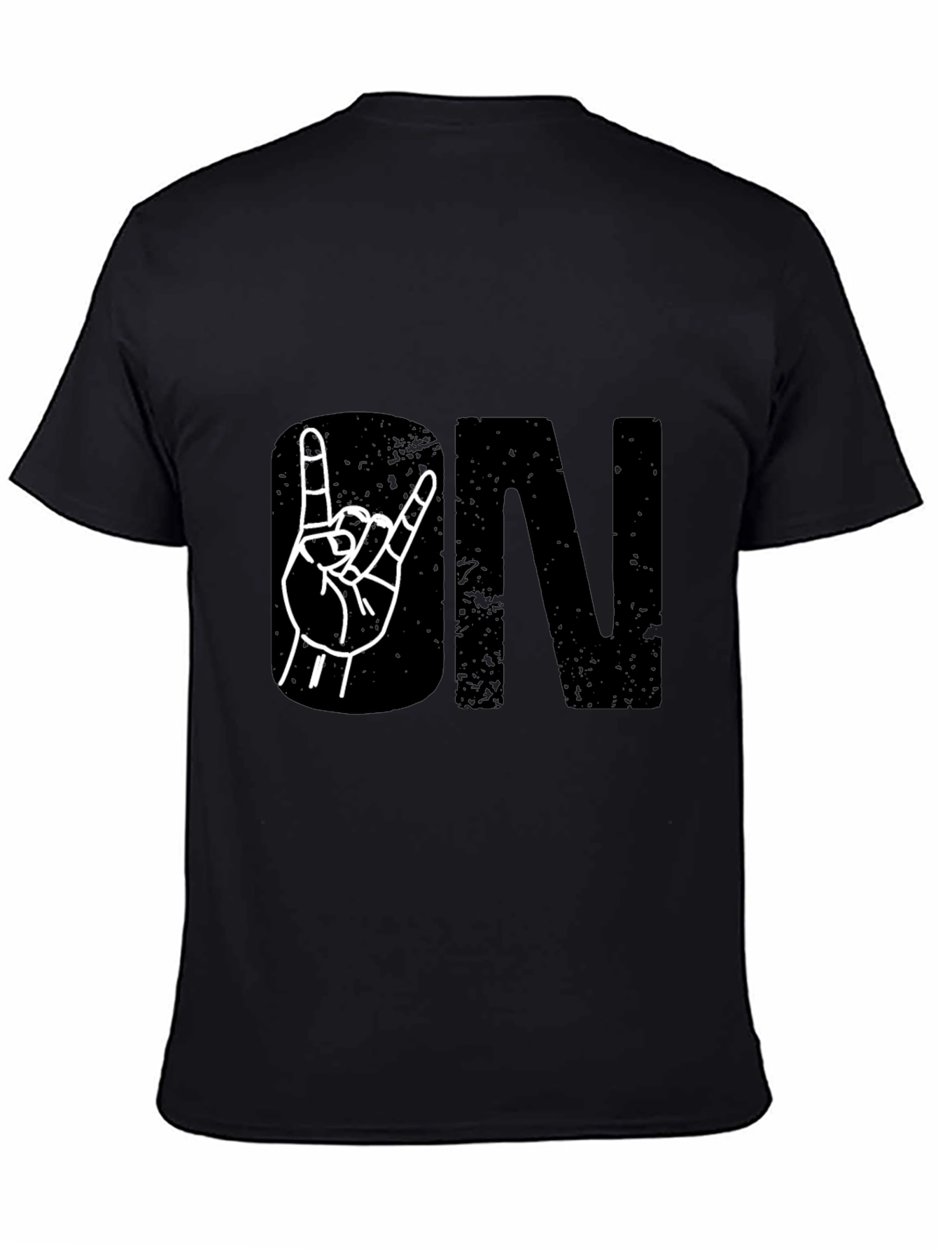 Rock On Black Graphic Tee