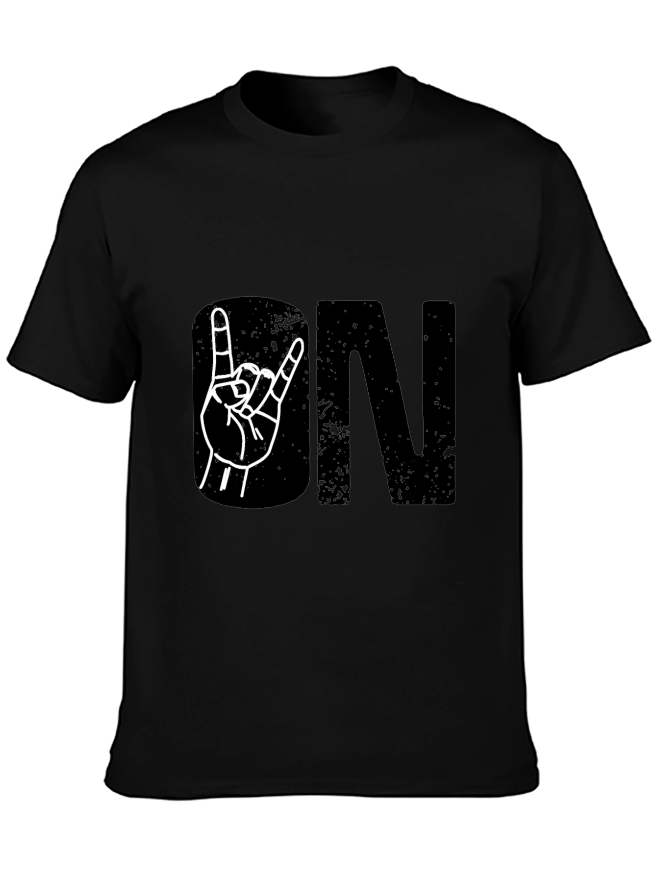 Rock On Black Graphic Tee
