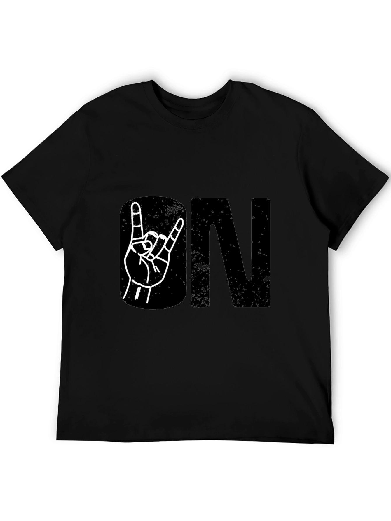Rock On Black Graphic Tee