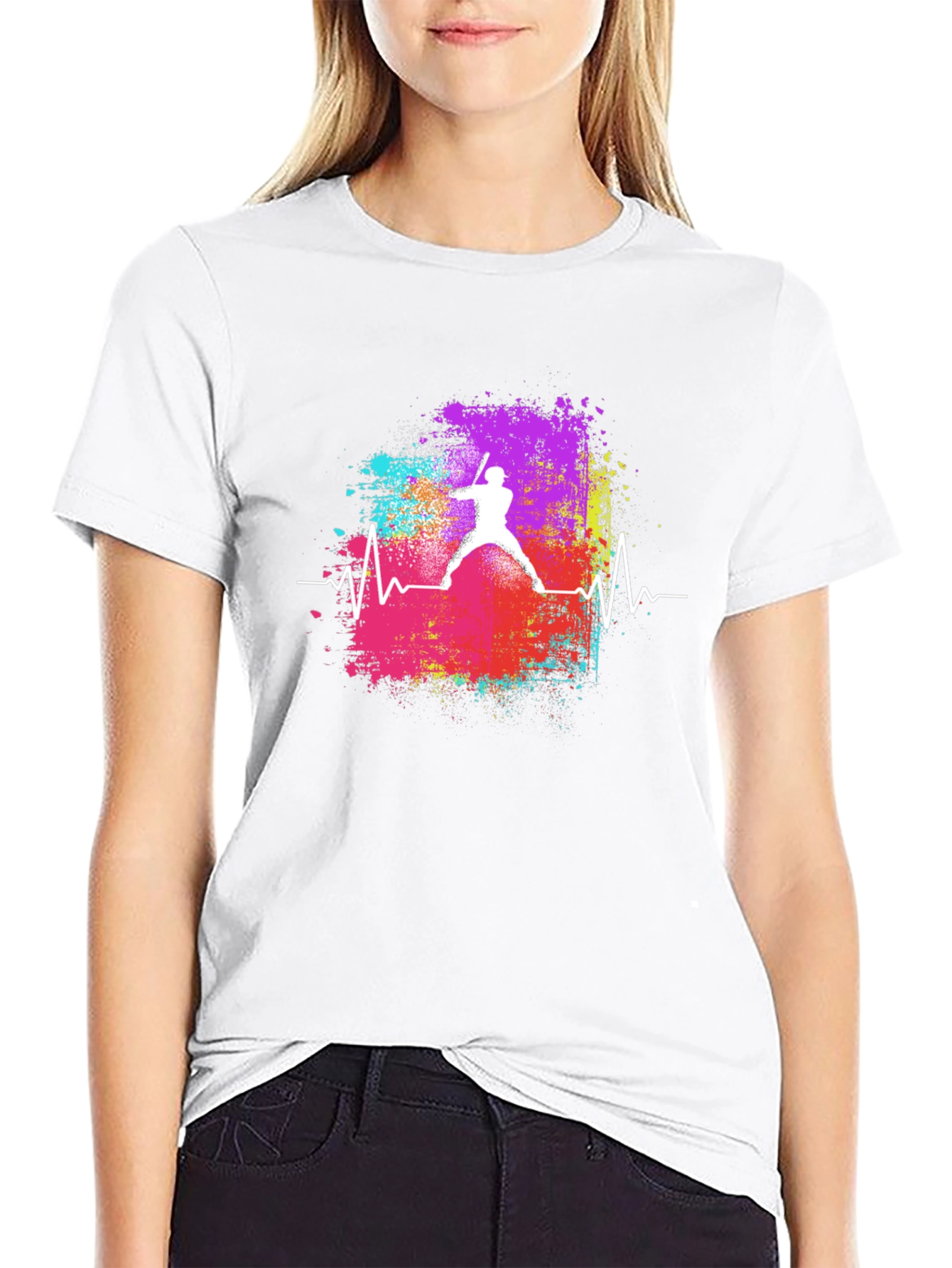 Baseball Heartbeat Graphic Tee