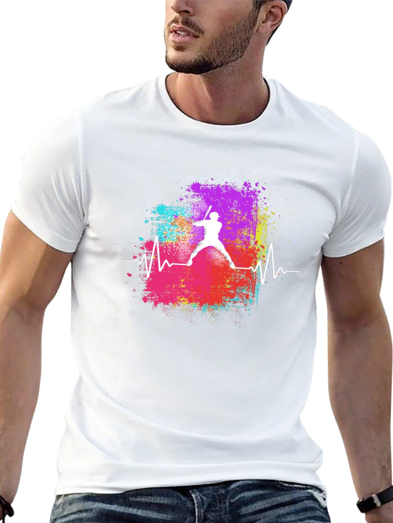 Baseball Heartbeat Graphic Tee