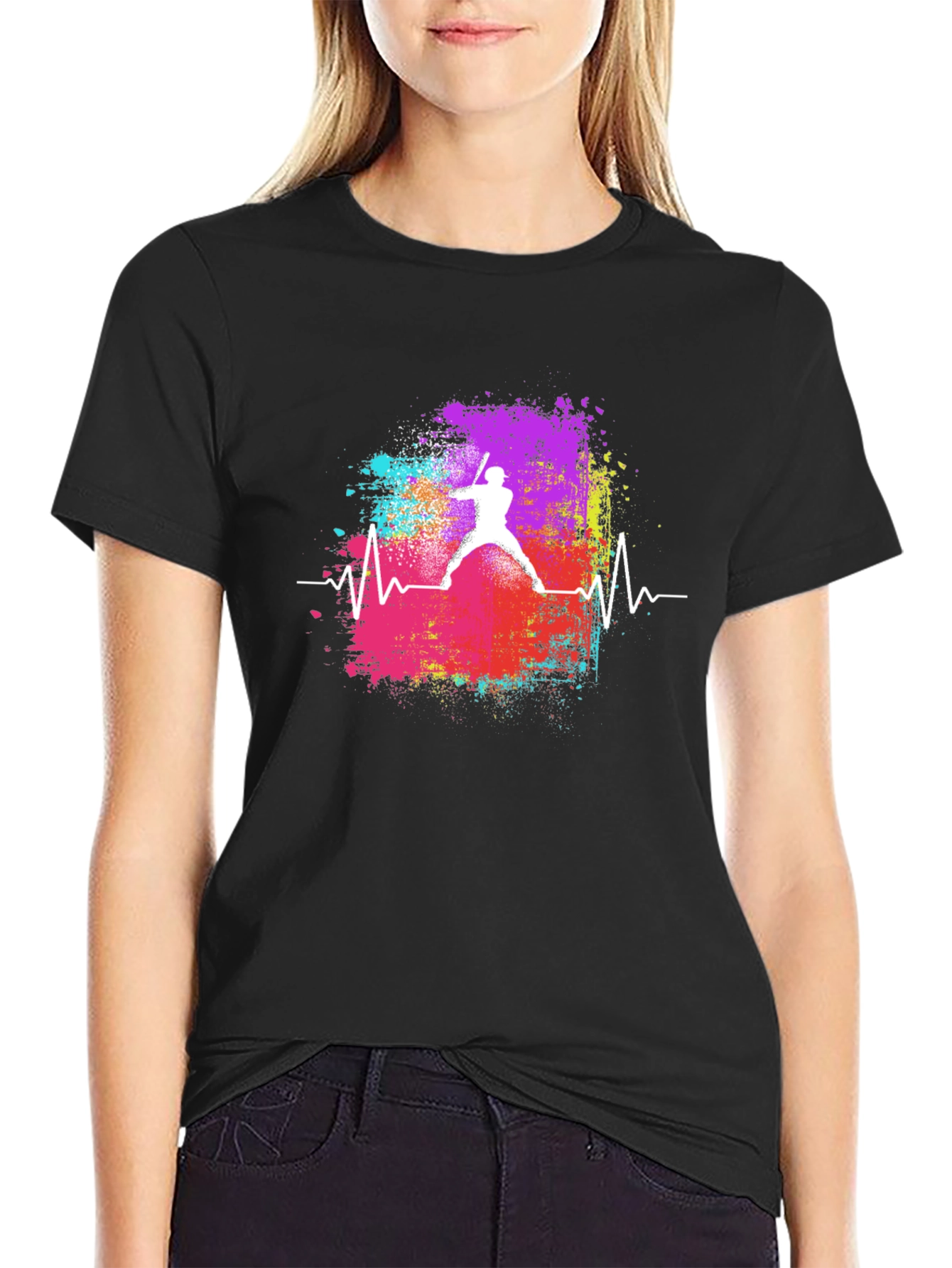 Baseball Heartbeat Graphic Tee